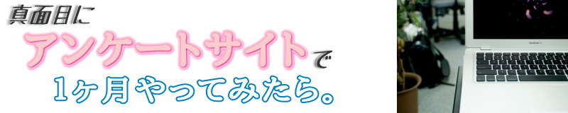 真面目にアンケートサイトで１ヶ月やってみたら。